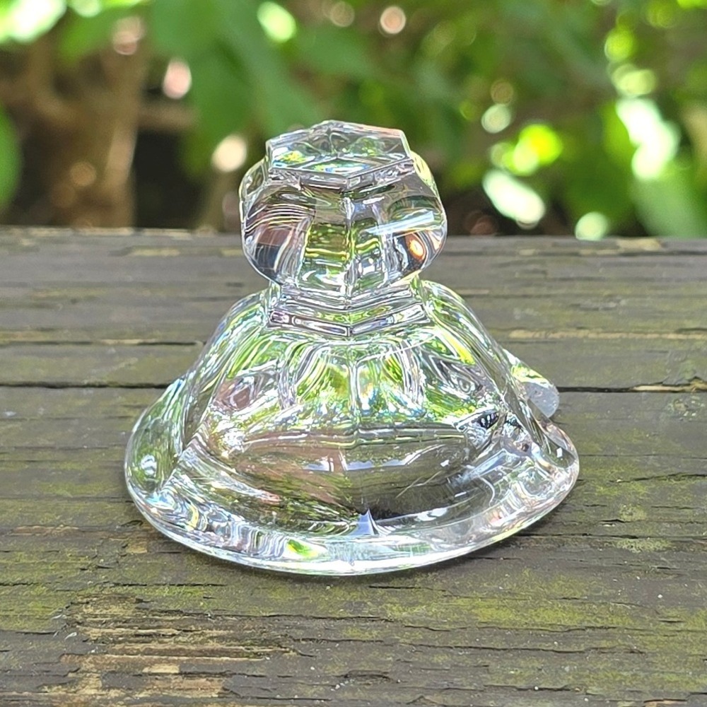 Vintage Baccarat Crystal Missouri Mustard Condiment‎ Jar with Lid & Spoon - Picture 3 of 8